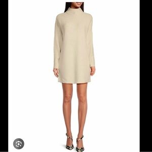 Gianni Bini Michelle Ivory Turtleneck Long Sleeve Sweater Dress